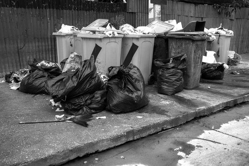 Professional junk removal team at work