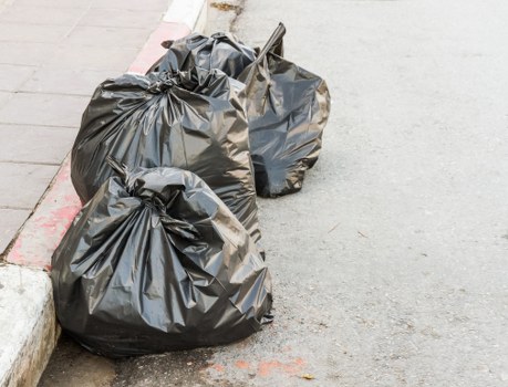 Community members participating in a local clean-up