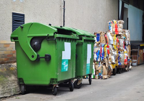 Recycling process illustrating waste management