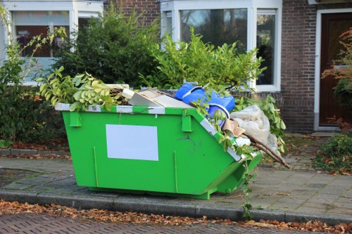 Commercial waste being processed